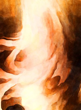 Soyut suluboya sanat eserleri. Fırça boyalı dijital resim. Renkli yaratıcı suluboya çizimi.