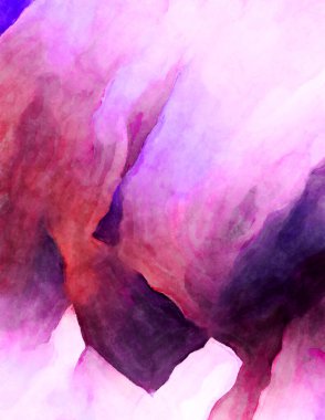 Soyut suluboya sanat eserleri. Fırça boyalı dijital resim. Renkli yaratıcı suluboya çizimi.