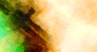 Soyut suluboya sanat eserleri. Fırça boyalı dijital resim. Renkli yaratıcı suluboya çizimi.