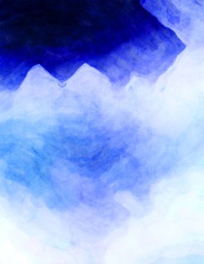 Soyut suluboya sanat eserleri. Fırça boyalı dijital resim. Renkli yaratıcı suluboya çizimi.