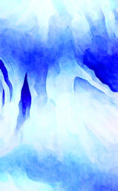 Soyut suluboya sanat eserleri. Fırça boyalı dijital resim. Renkli yaratıcı suluboya çizimi.