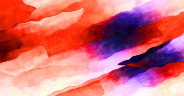 Soyut suluboya sanat eserleri. Fırça boyalı dijital resim. Renkli yaratıcı suluboya çizimi.