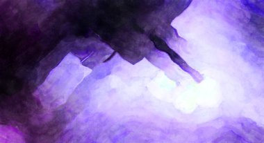 Soyut suluboya sanat eserleri. Fırça boyalı dijital resim. Renkli yaratıcı suluboya çizimi.