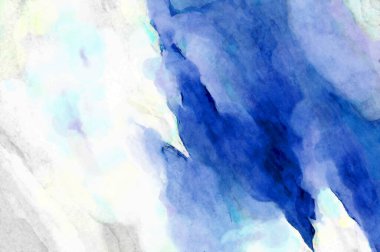 Soyut suluboya sanat eserleri. Fırça boyalı dijital resim. Renkli yaratıcı suluboya çizimi.