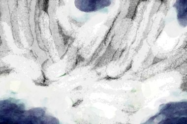 Soyut suluboya sanat eserleri. Fırça boyalı dijital resim. Renkli yaratıcı suluboya çizimi.