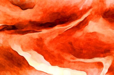 Soyut suluboya sanat eserleri. Fırça boyalı dijital resim. Renkli yaratıcı suluboya çizimi.