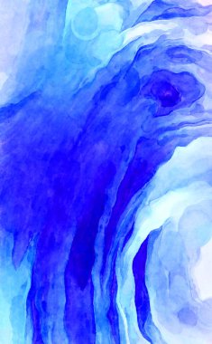 Soyut suluboya sanat eserleri. Fırça boyalı dijital resim. Renkli yaratıcı suluboya çizimi.