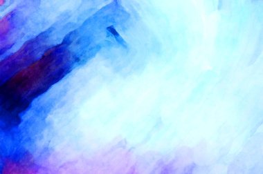 Soyut suluboya sanat eserleri. Fırça boyalı dijital resim. Renkli yaratıcı suluboya çizimi.