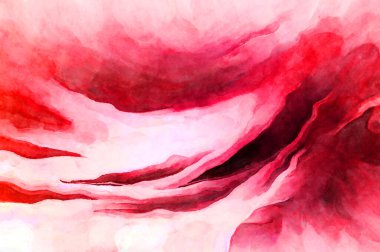 Soyut suluboya sanat eserleri. Fırça boyalı dijital resim. Renkli yaratıcı suluboya çizimi.