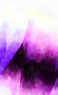 Soyut suluboya sanat eserleri. Fırça boyalı dijital resim. Renkli yaratıcı suluboya çizimi.