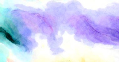 Soyut suluboya sanat eserleri. Fırça boyalı dijital resim. Renkli yaratıcı suluboya çizimi.