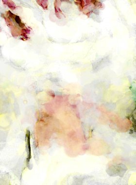 Soyut suluboya sanat eserleri. Fırça boyalı dijital resim. Renkli yaratıcı suluboya çizimi.