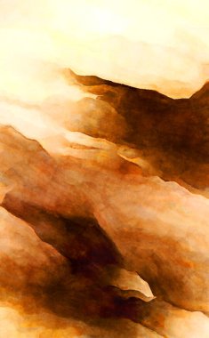 Soyut suluboya sanat eserleri. Fırça boyalı dijital resim. Renkli yaratıcı suluboya çizimi.