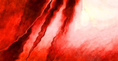 Soyut suluboya sanat eserleri. Fırça boyalı dijital resim. Renkli yaratıcı suluboya çizimi.