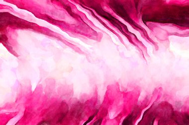 Soyut suluboya sanat eserleri. Fırça boyalı dijital resim. Renkli yaratıcı suluboya çizimi.