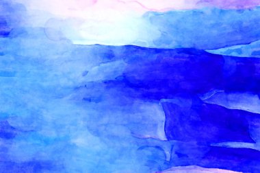 Soyut suluboya sanat eserleri. Fırça boyalı dijital resim. Renkli yaratıcı suluboya çizimi.