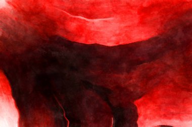 Soyut suluboya sanat eserleri. Fırça boyalı dijital resim. Renkli yaratıcı suluboya çizimi.