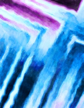 Soyut suluboya sanat eserleri. Fırça boyalı dijital resim. Renkli yaratıcı suluboya çizimi.