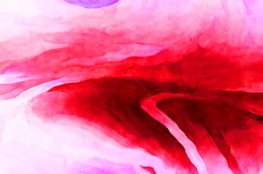 Soyut suluboya sanat eserleri. Fırça boyalı dijital resim. Renkli yaratıcı suluboya çizimi.