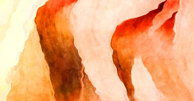 Soyut suluboya sanat eserleri. Fırça boyalı dijital resim. Renkli yaratıcı suluboya çizimi.