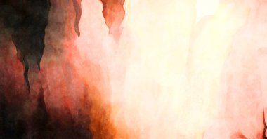 Soyut suluboya sanat eserleri. Fırça boyalı dijital resim. Renkli yaratıcı suluboya çizimi.