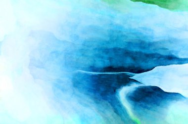 Soyut suluboya sanat eserleri. Fırça boyalı dijital resim. Renkli yaratıcı suluboya çizimi.