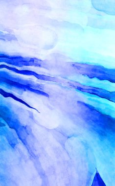 Soyut suluboya sanat eserleri. Fırça boyalı dijital resim. Renkli yaratıcı suluboya çizimi.