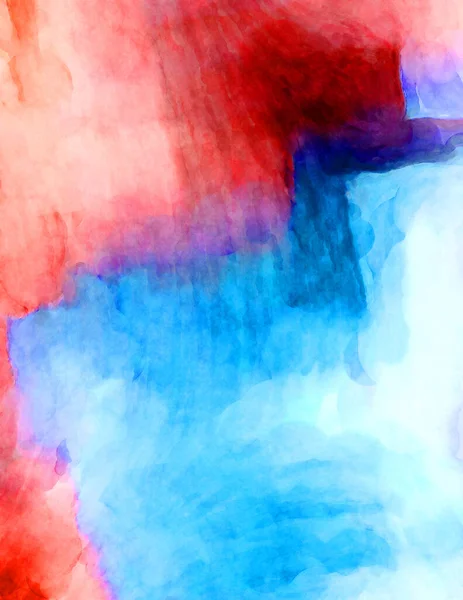 Soyut suluboya sanat eserleri. Fırça boyalı dijital resim. Renkli yaratıcı suluboya çizimi.