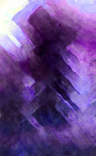 Soyut suluboya sanat eserleri. Fırça boyalı dijital resim. Renkli yaratıcı suluboya çizimi.