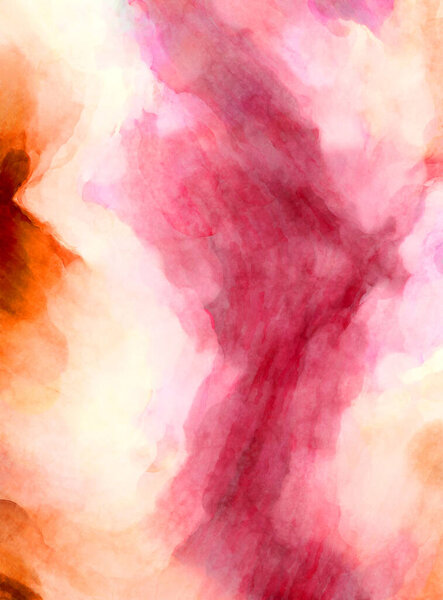 Expressive abstract watercolor artwork. Brush painted digital art painting. Colorful creative watercolor Illustration.