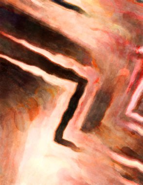 Soyut suluboya sanat eserleri. Fırça boyalı dijital resim. Renkli yaratıcı suluboya çizimi.