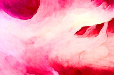 Soyut suluboya sanat eserleri. Fırça boyalı dijital resim. Renkli yaratıcı suluboya çizimi.