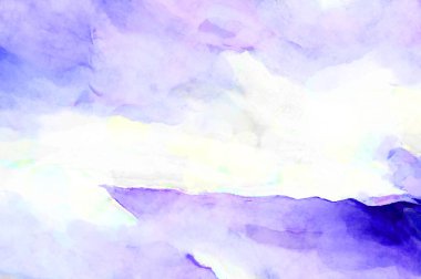 Soyut suluboya sanat eserleri. Fırça boyalı dijital resim. Renkli yaratıcı suluboya çizimi.