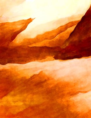 Soyut suluboya sanat eserleri. Fırça boyalı dijital resim. Renkli yaratıcı suluboya çizimi.