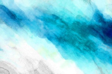 Soyut suluboya sanat eserleri. Fırça boyalı dijital resim. Renkli yaratıcı suluboya çizimi.