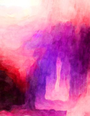 Soyut suluboya sanat eserleri. Fırça boyalı dijital resim. Renkli yaratıcı suluboya çizimi.