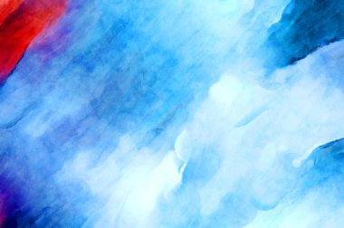 Soyut suluboya sanat eserleri. Fırça boyalı dijital resim. Renkli yaratıcı suluboya çizimi.