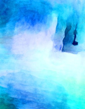 Soyut suluboya sanat eserleri. Fırça boyalı dijital resim. Renkli yaratıcı suluboya çizimi.