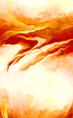 Soyut suluboya sanat eserleri. Fırça boyalı dijital resim. Renkli yaratıcı suluboya çizimi.