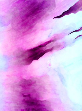 Soyut suluboya sanat eserleri. Fırça boyalı dijital resim. Renkli yaratıcı suluboya çizimi.