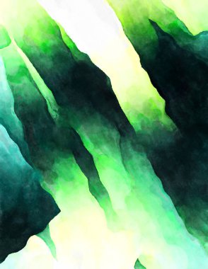 Soyut suluboya sanat eserleri. Fırça boyalı dijital resim. Renkli yaratıcı suluboya çizimi.