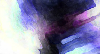 Soyut suluboya sanat eserleri. Fırça boyalı dijital resim. Renkli yaratıcı suluboya çizimi.