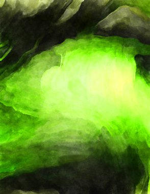 Soyut suluboya sanat eserleri. Fırça boyalı dijital resim. Renkli yaratıcı suluboya çizimi.