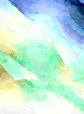 Soyut suluboya sanat eserleri. Fırça boyalı dijital resim. Renkli yaratıcı suluboya çizimi.