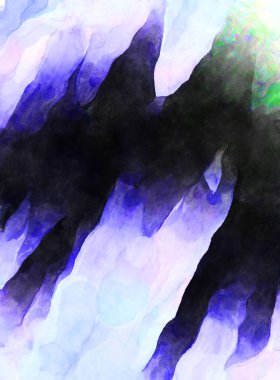 Soyut suluboya sanat eserleri. Fırça boyalı dijital resim. Renkli yaratıcı suluboya çizimi.