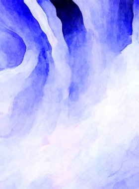 Soyut suluboya sanat eserleri. Fırça boyalı dijital resim. Renkli yaratıcı suluboya çizimi.