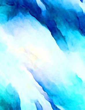 Soyut suluboya sanat eserleri. Fırça boyalı dijital resim. Renkli yaratıcı suluboya çizimi.