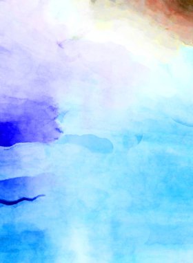 Soyut suluboya sanat eserleri. Fırça boyalı dijital resim. Renkli yaratıcı suluboya çizimi.