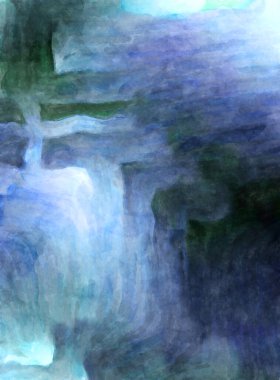 Soyut suluboya sanat eserleri. Fırça boyalı dijital resim. Renkli yaratıcı suluboya çizimi.