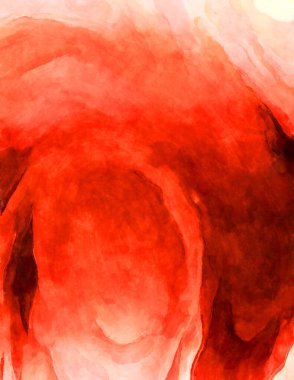 Soyut suluboya sanat eserleri. Fırça boyalı dijital resim. Renkli yaratıcı suluboya çizimi.